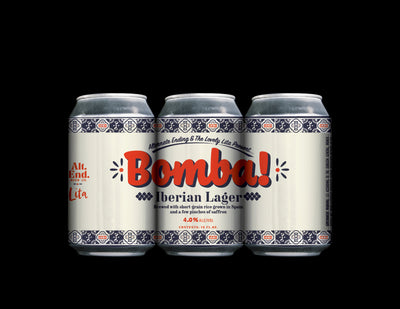 Alternate Ending Beer Co. Bomba Iberian Lager can label