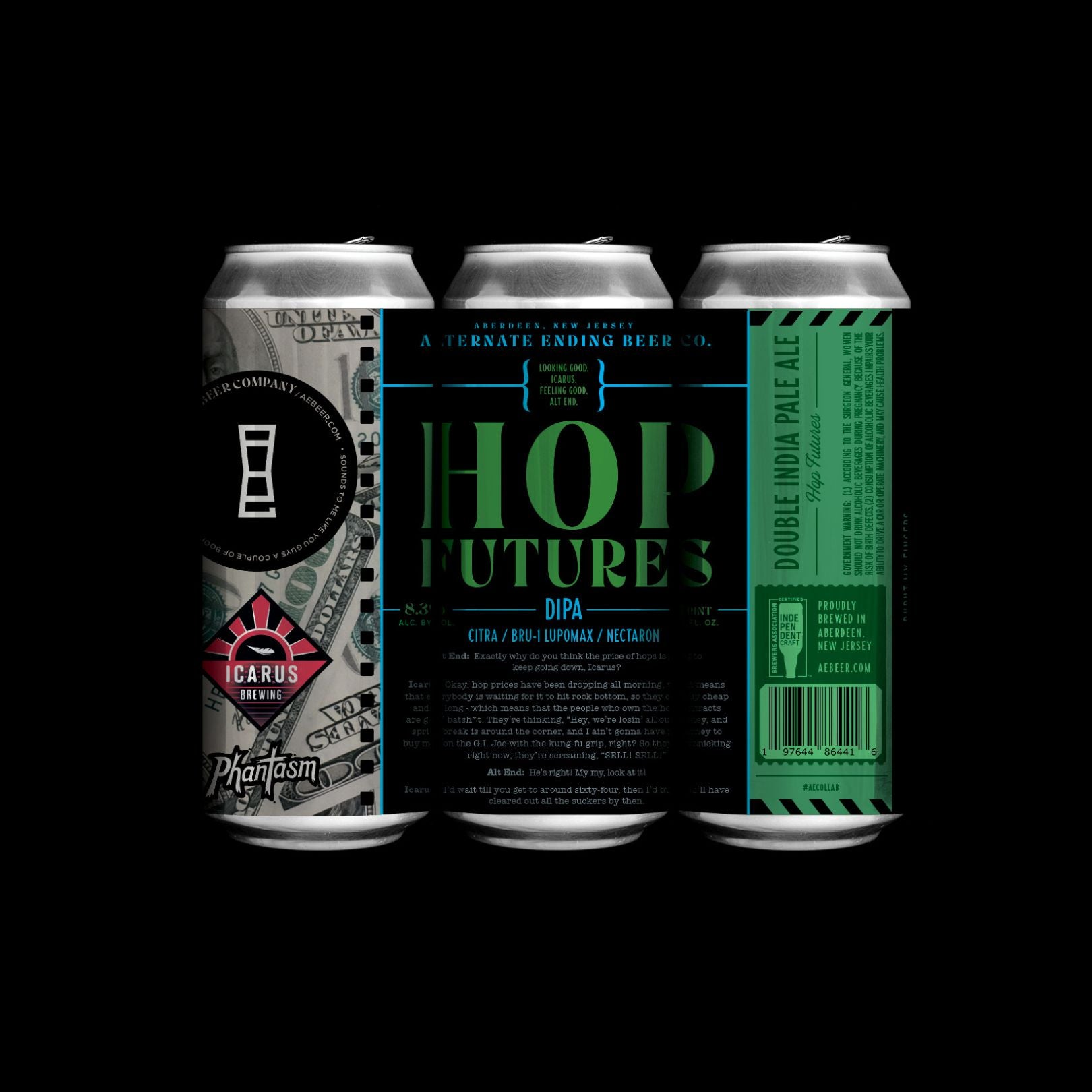 Alternate Ending Beer Co. DIPA 8.3 Hop Futures Collab with Icarus Brewing