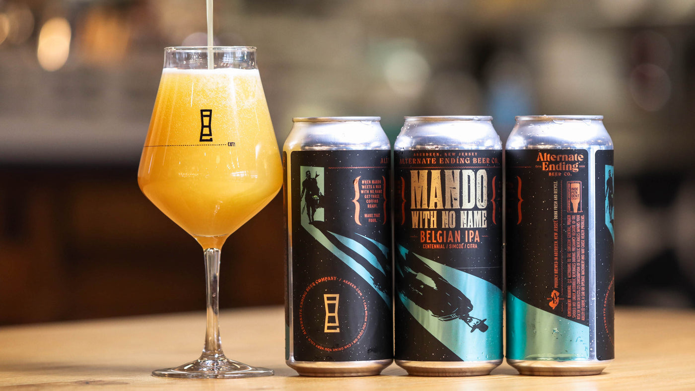 Alternate Ending Beer Co. Belgian IPA 7.2% ABV Mando With No Name