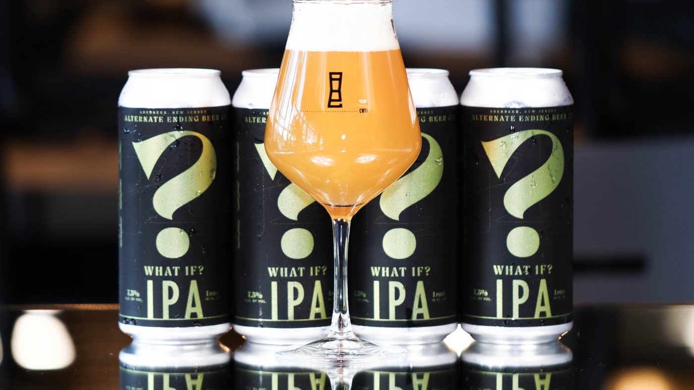 Alternate Ending Beer Co Flagship IP What If? Your everyday go-to IPA 7.5% ABV