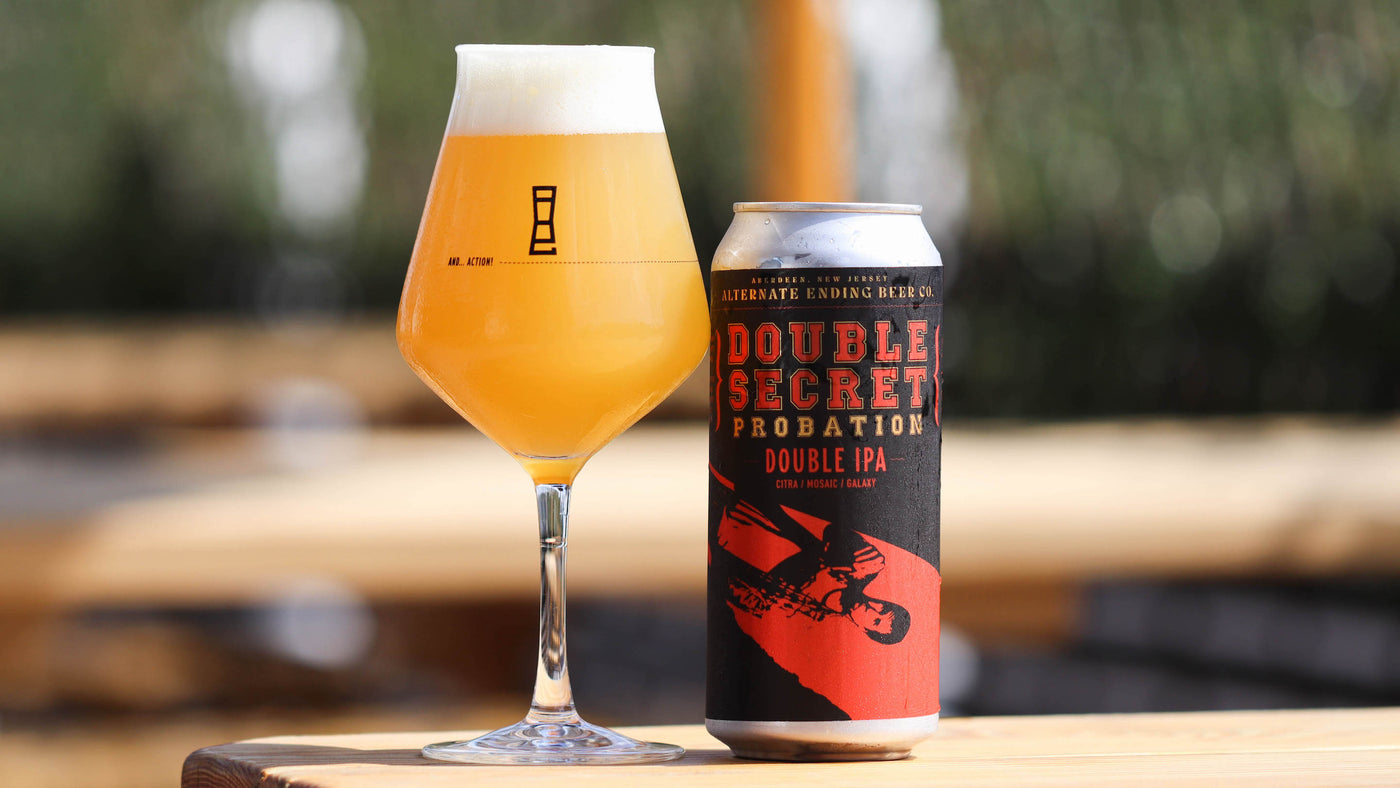 Alternate Ending Beer Co. Double Secret Probation DSP Double IPA 8.9% Citra Mosaic Galaxy