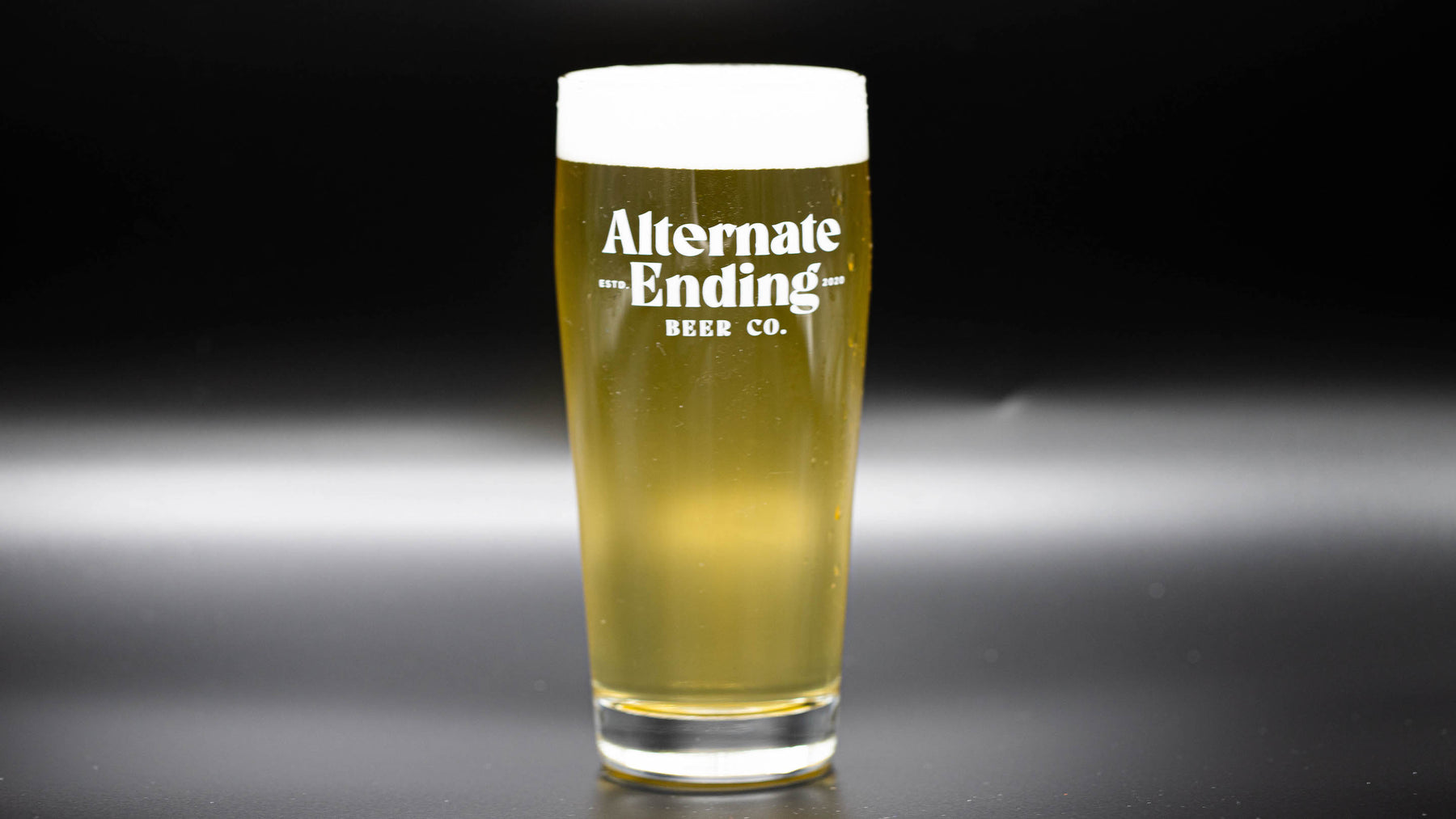 Alternate Ending Beer Co. Pai Mei Table Lager with Chamomile Tea