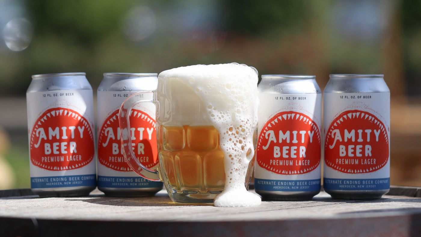 Alternate Ending Beer Co. Amity Beer Premium Lager 4.1%