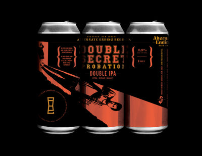 Alternate Ending Beer Co. Double Secret Probation label