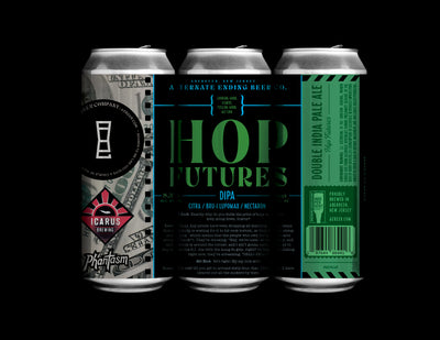 Alternate Ending Beer Co. Icarus Brewing Collab DIPA Hop Futures Can Label