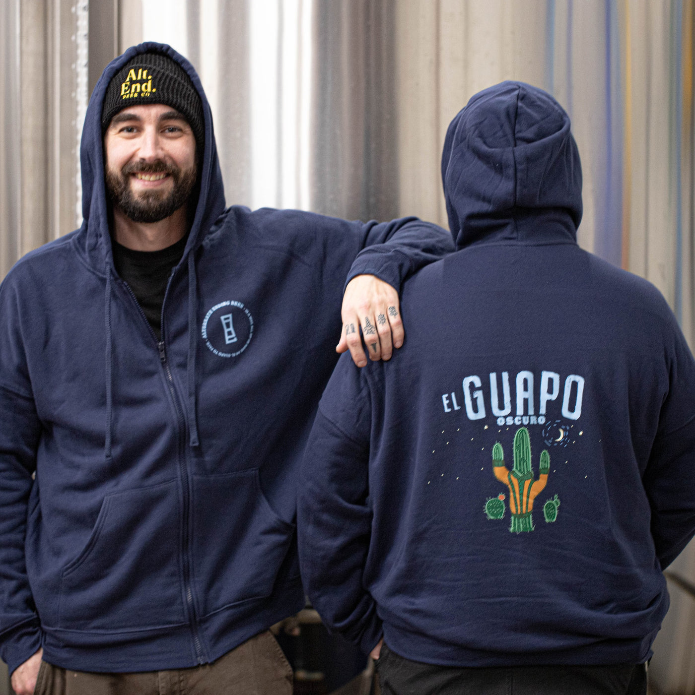 El Guapo Oscuro Navy Zip-Up Hoodie