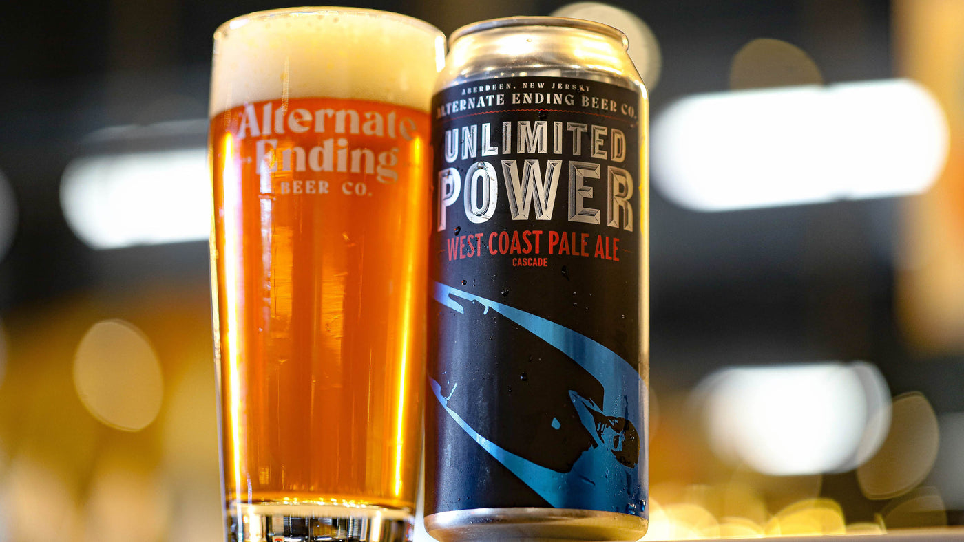 Alternate Ending Beer Co. West Coast Pale Ale 5.6% Cascade hop Unlimited Power