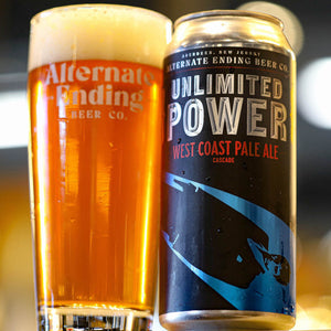 Alternate Ending Beer Co. West Coast Pale Ale 5.6% Cascade hop Unlimited Power