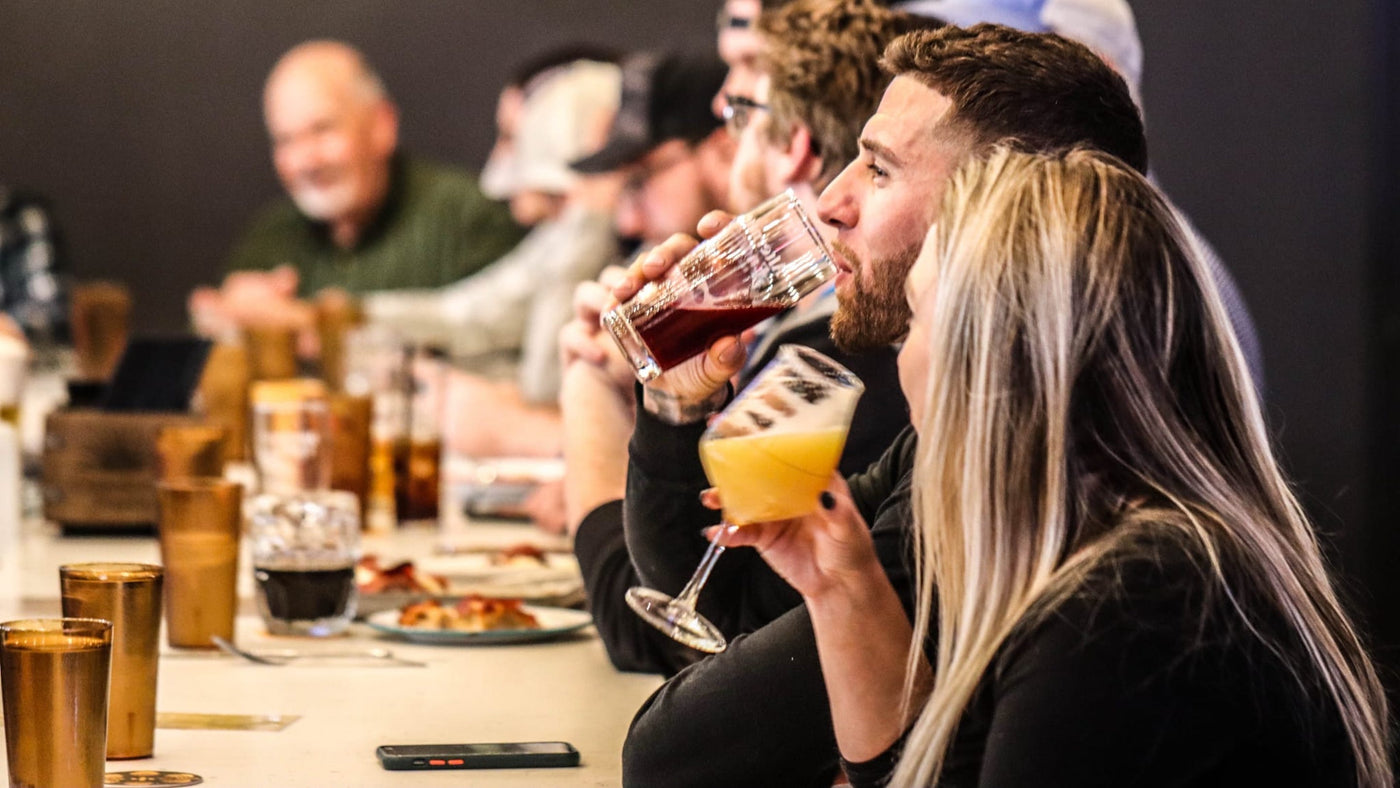Pull up a seat at the Alternate Ending Beer Co. bar, no Resy needed! We have a full selection of craft beer made on site, plus wine and liquor. Conveniently located in Aberdeen, NJ.