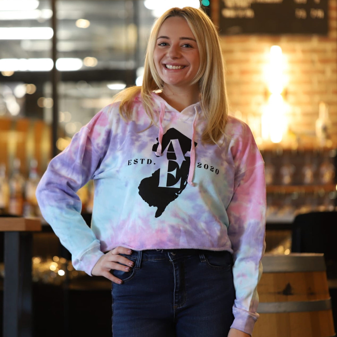 Womens Hoodies Cropped Tie Dye Sweater The Souled Store Multicolor